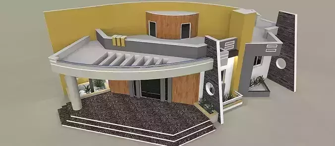 modern house 3D print model
