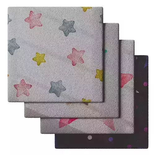 Kids Carpet Set 30 3D model