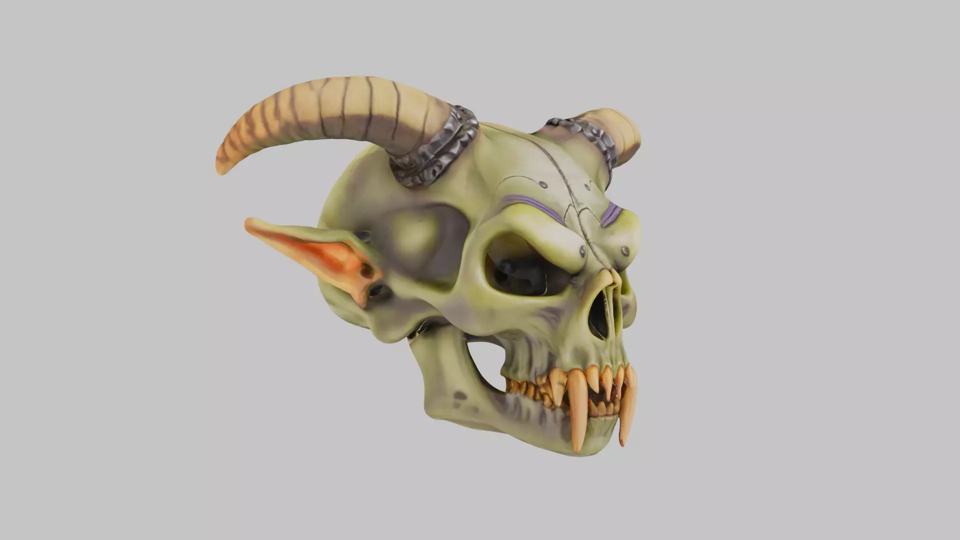 Goblin Skull 3D Model Low-poly 3D model_1