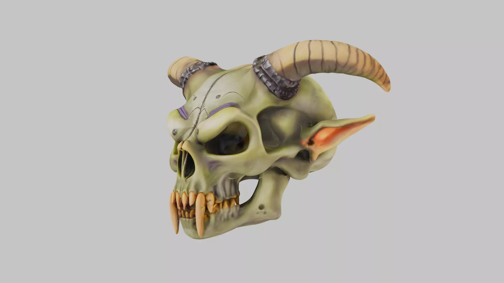 Goblin Skull 3D Model Low-poly 3D model_7
