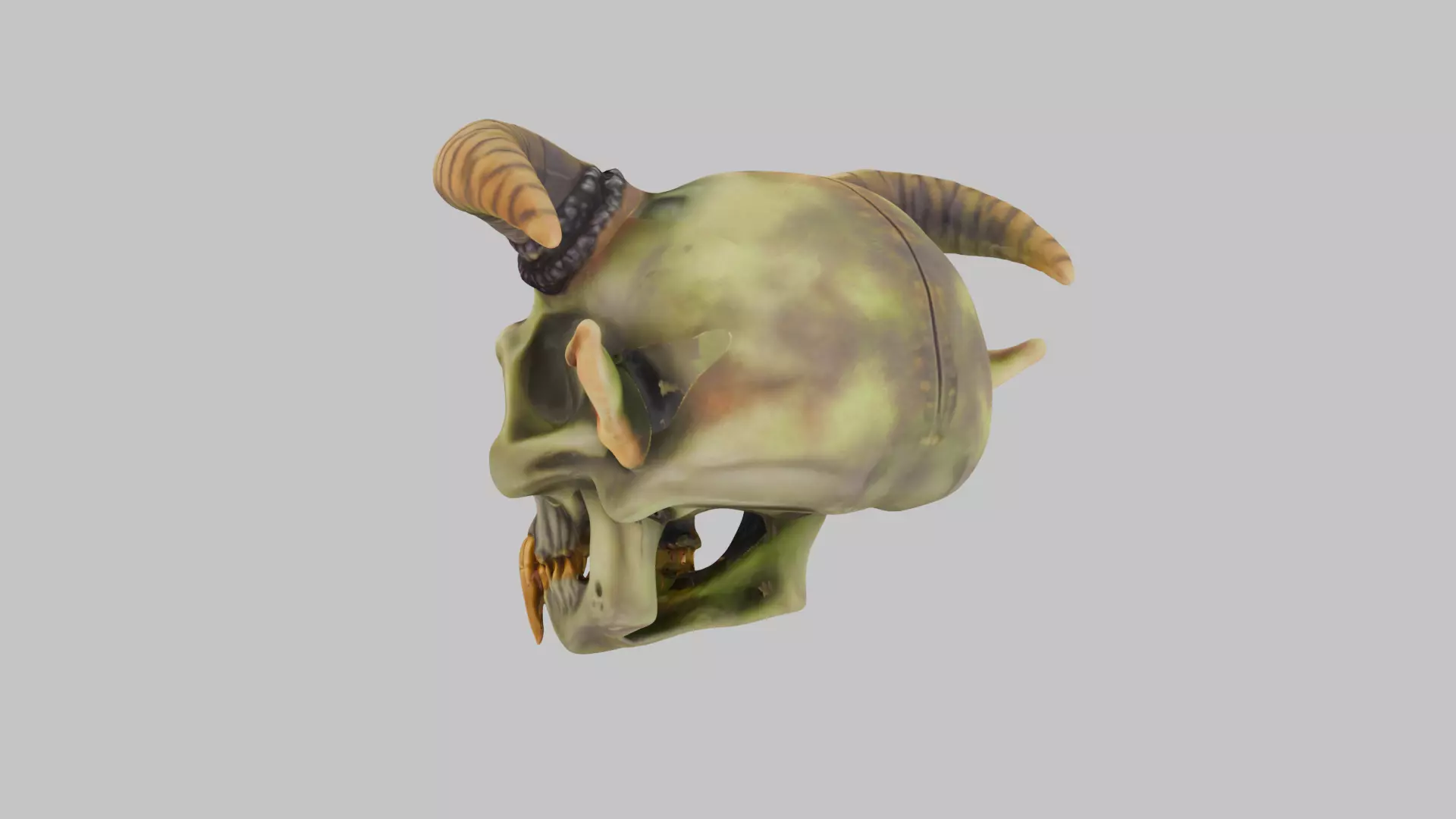 Goblin Skull 3D Model Low-poly 3D model_5