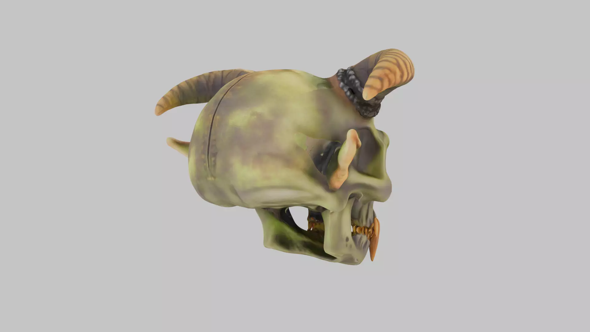 Goblin Skull 3D Model Low-poly 3D model_3