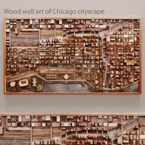Wood mosaic 10 3D model