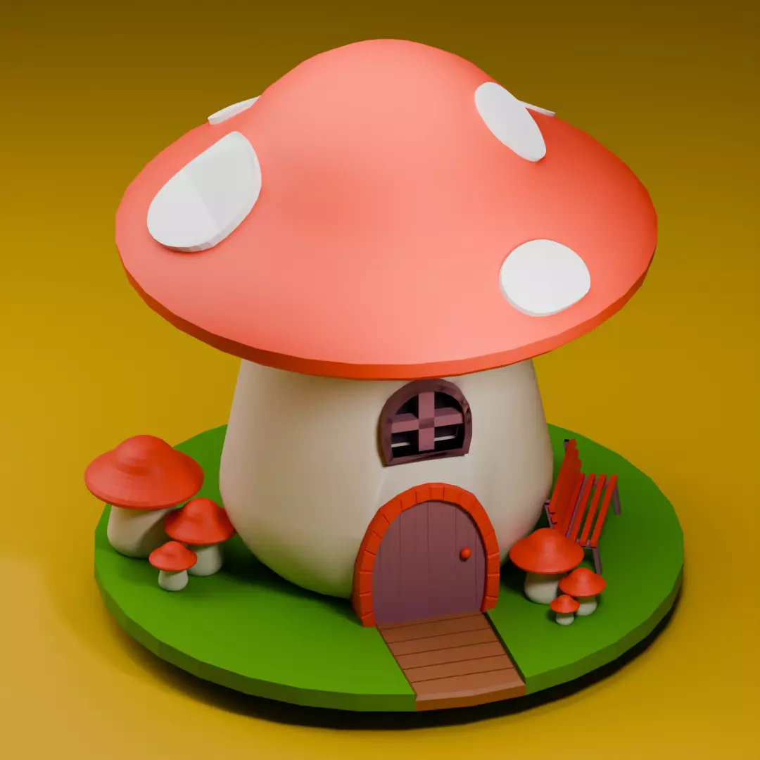 Mushroom Fairy House 3D print model