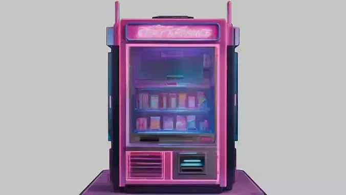 Neon Snack Station Cyberpunk