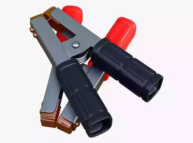 Battery Terminal Clamp with Insulated Handles M1 3D model