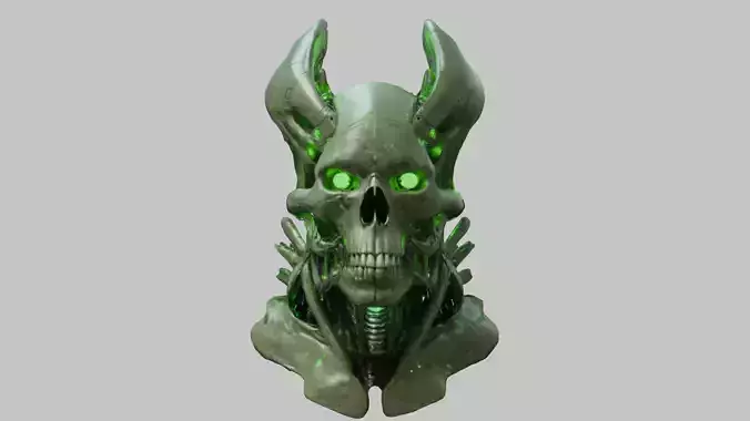 Neon Skull Sentinel