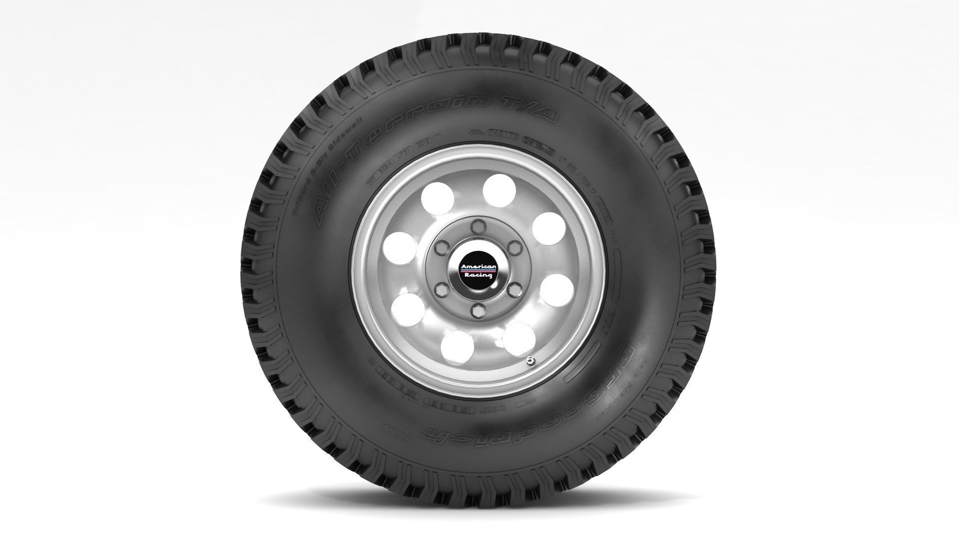 OFF ROAD WHEEL AND TIRE 3D model_4