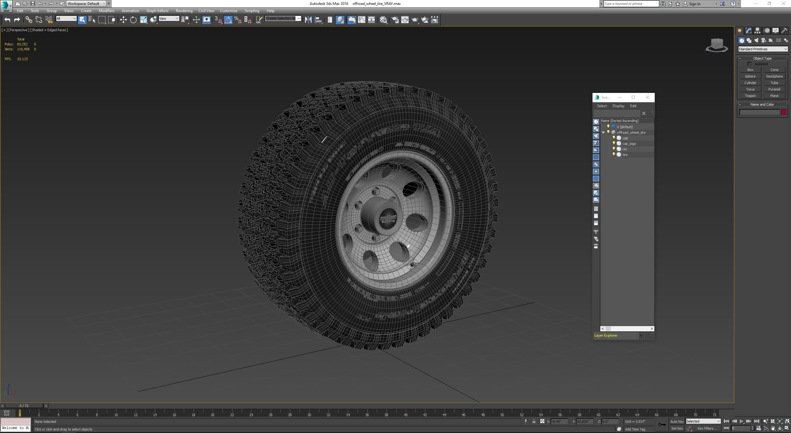 OFF ROAD WHEEL AND TIRE 3D model_6