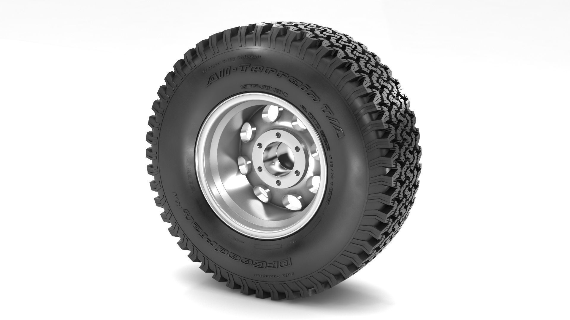 OFF ROAD WHEEL AND TIRE 3D model_3