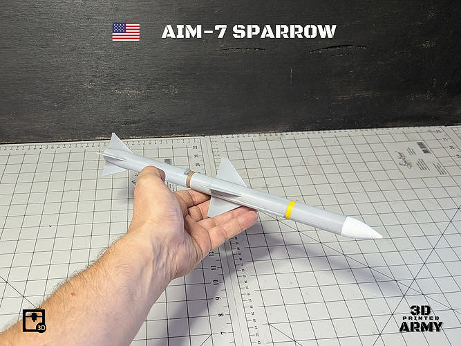 AIM-7 SPARROW missile  for aeromodelling -  3D printing files  3D print model