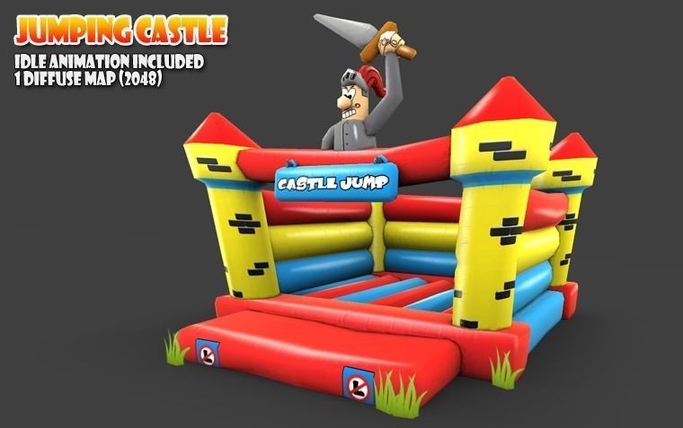 Cartoon Amusement Park Low-poly 3D model_8