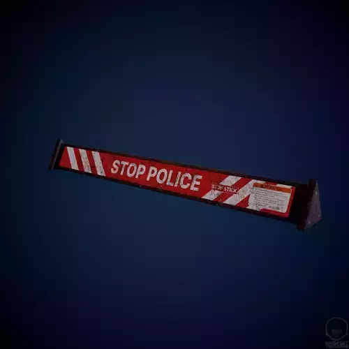 Stop Stick Police Game Ready Model