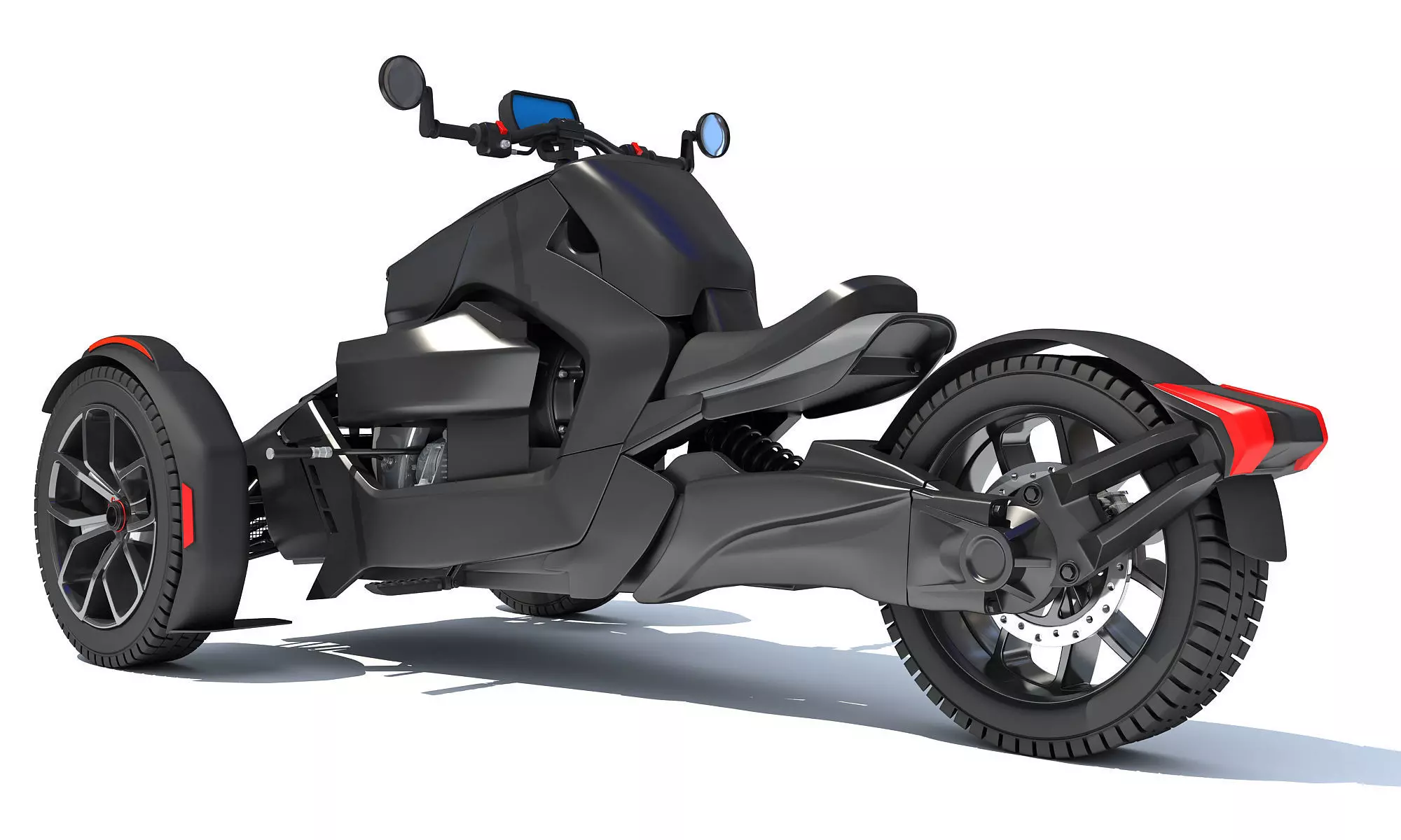 3 Wheel Motorcycle 3D model_3