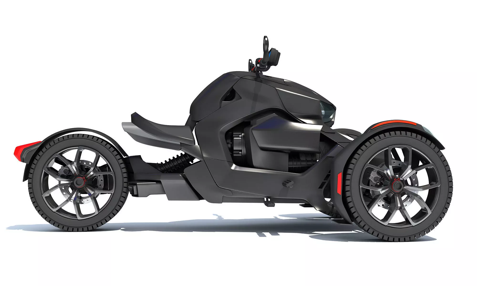 3 Wheel Motorcycle 3D model_5