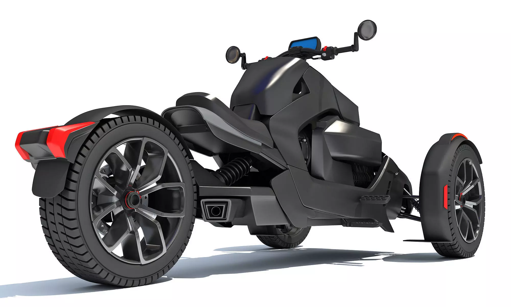 3 Wheel Motorcycle 3D model_6