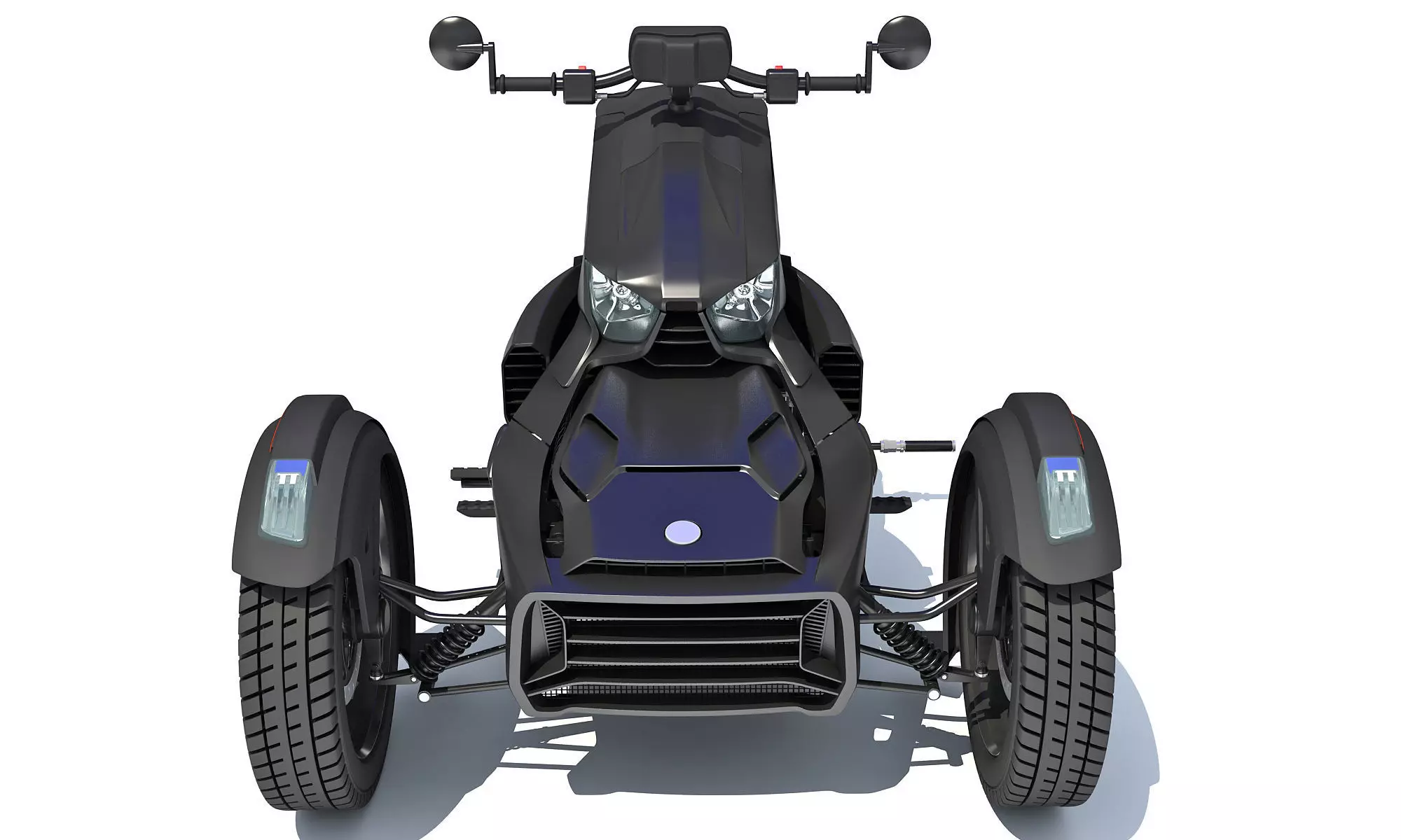 3 Wheel Motorcycle 3D model_10
