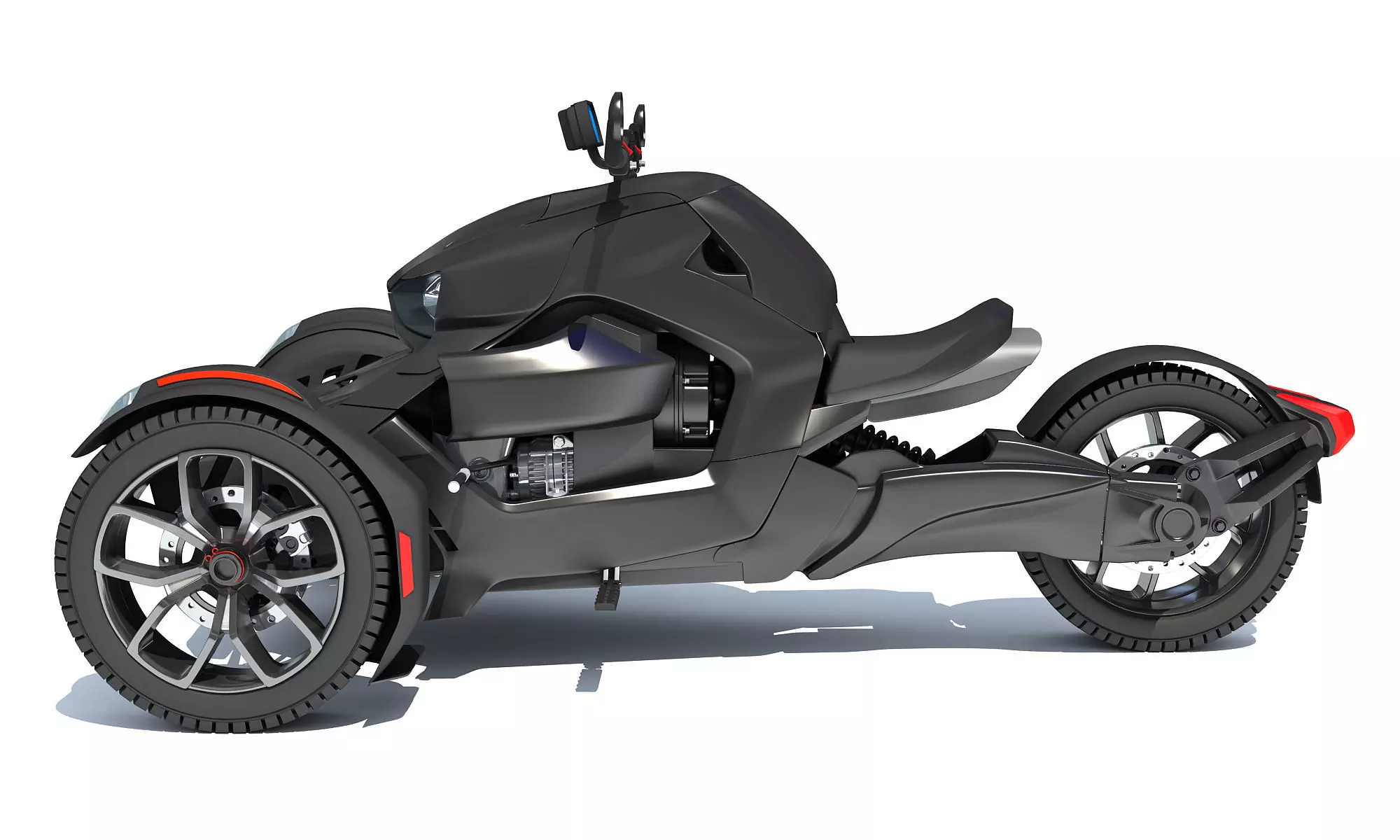 3 Wheel Motorcycle 3D model_1