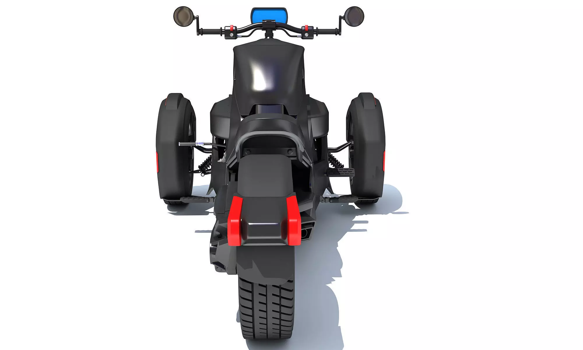 3 Wheel Motorcycle 3D model_4