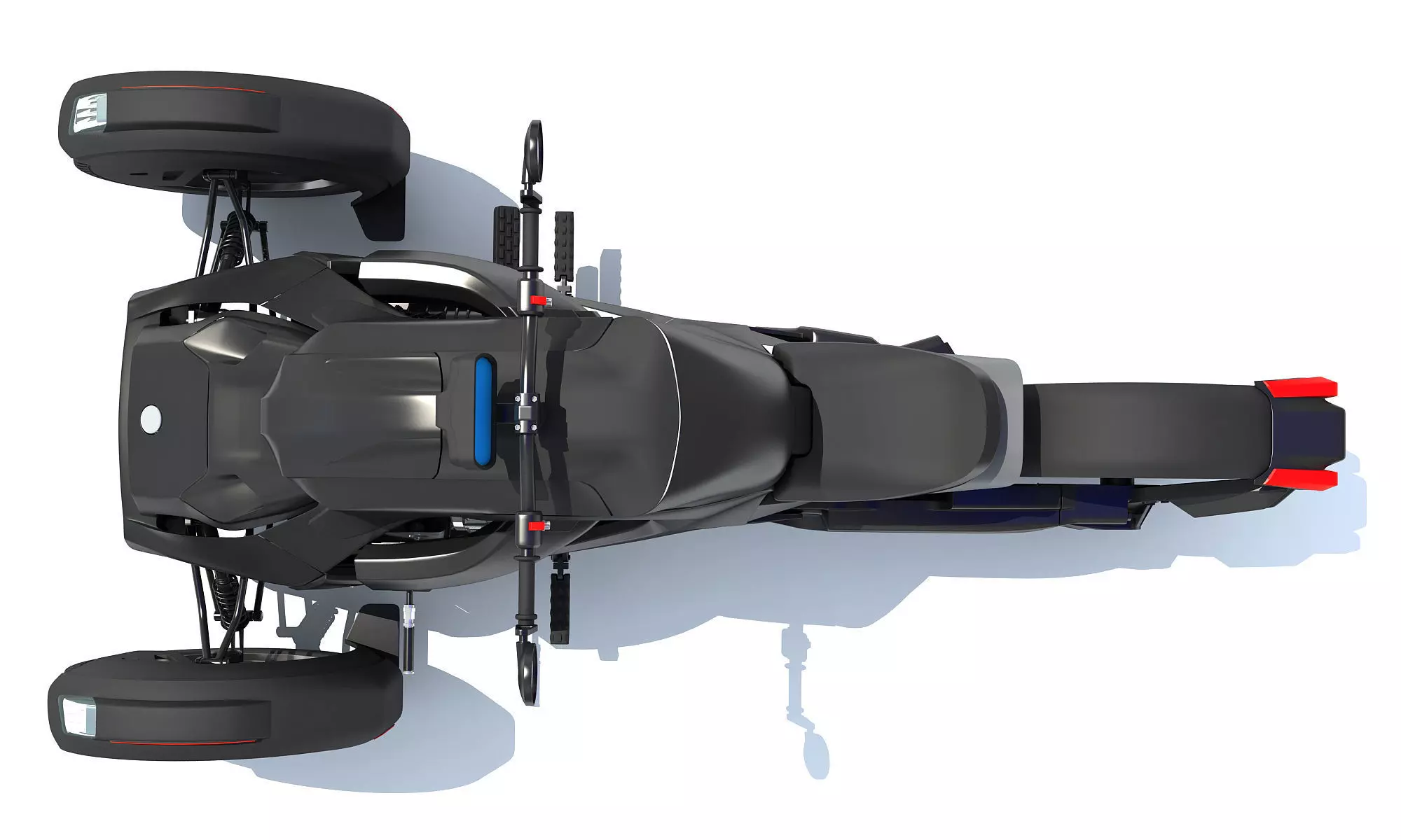 3 Wheel Motorcycle 3D model_12