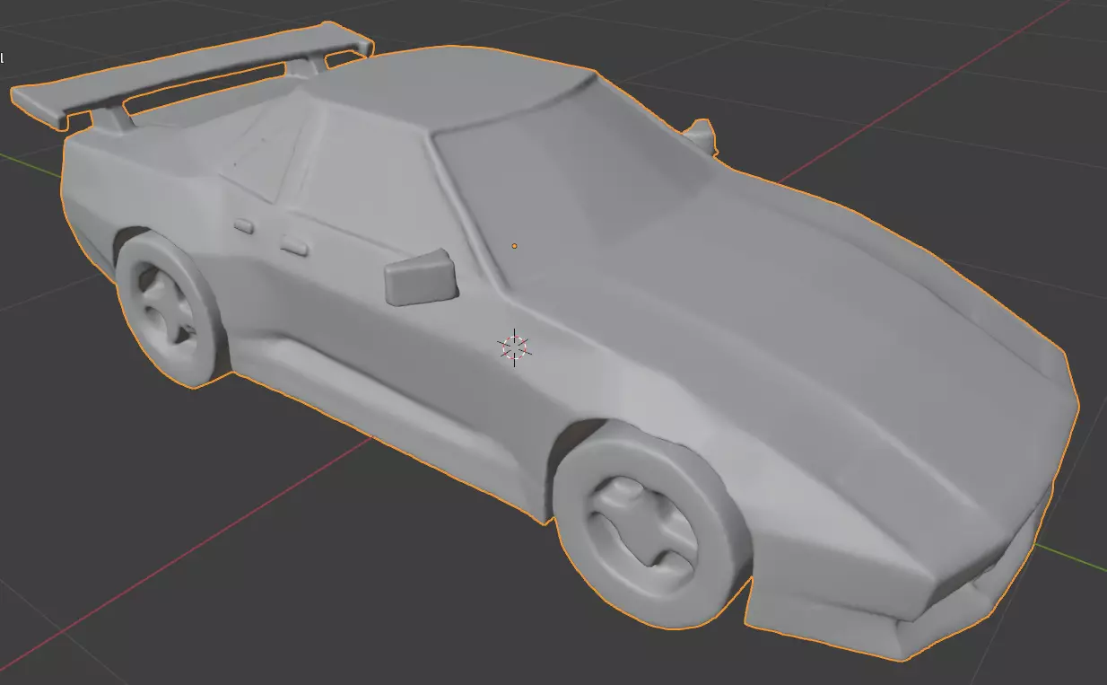 Low Poly Race Car 3D model_0