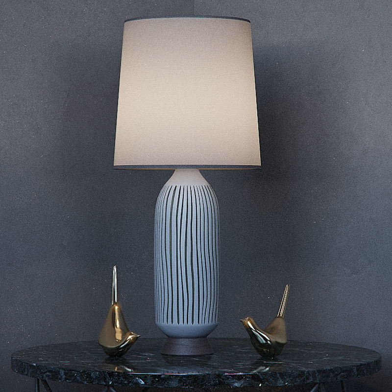 Mid Century Table Lamp Bullet 3D model_1