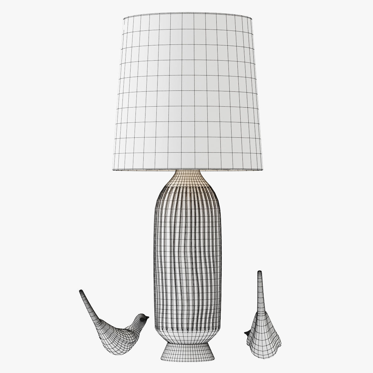 Mid Century Table Lamp Bullet 3D model_3