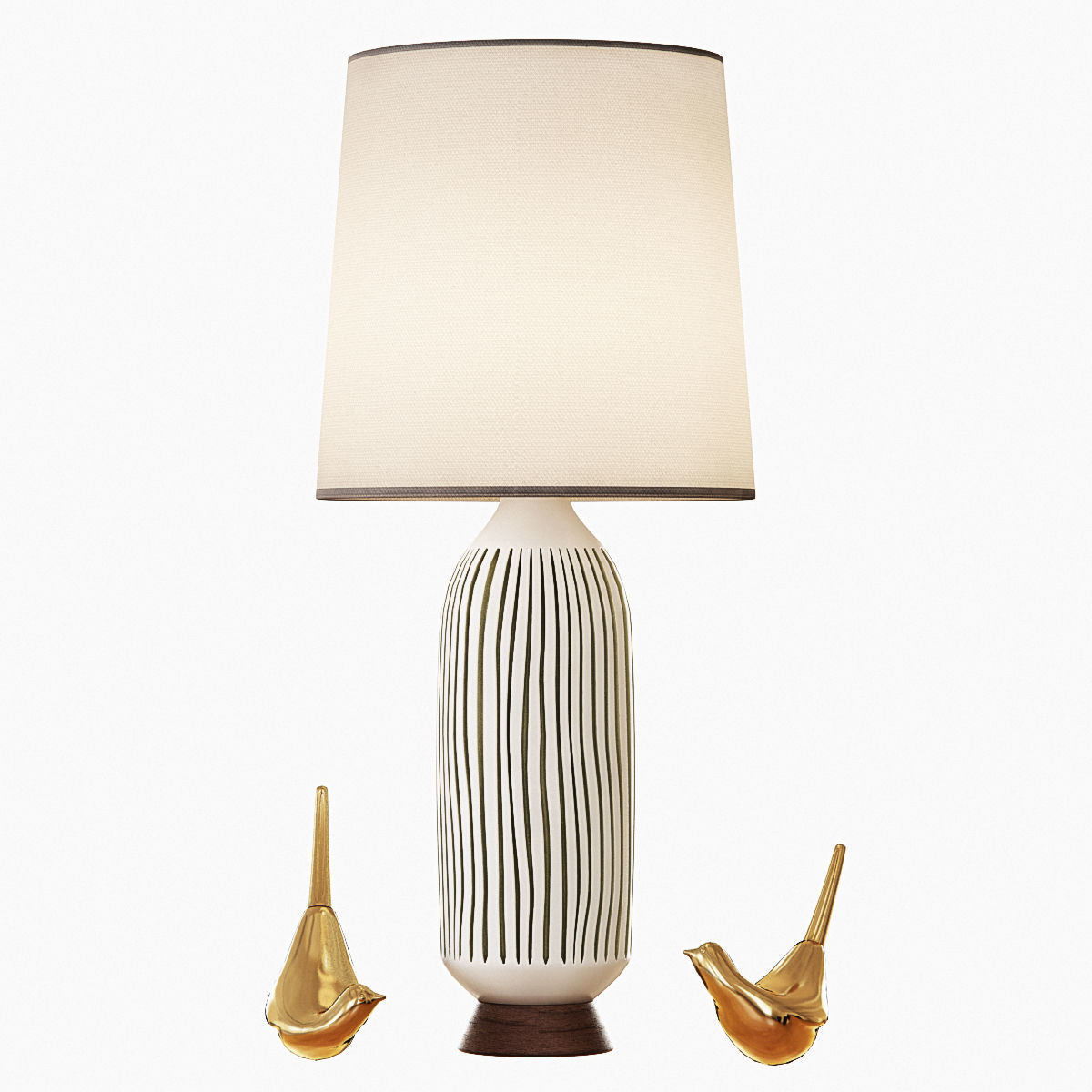 Mid Century Table Lamp Bullet 3D model_2