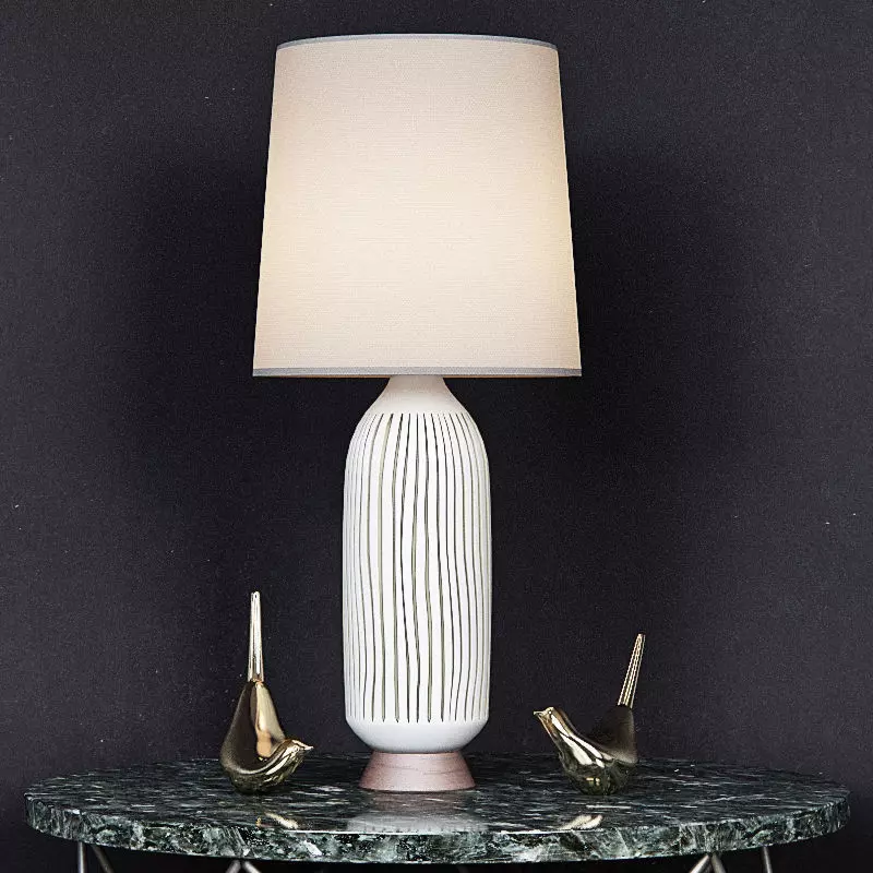 Mid Century Table Lamp Bullet 3D model_0