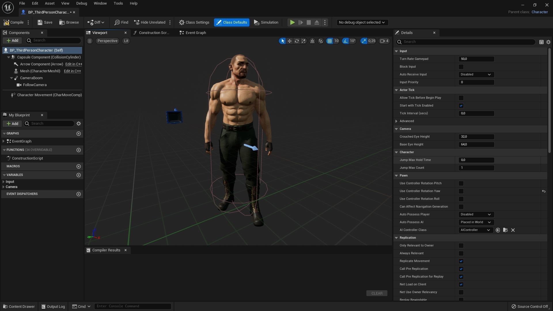 Steampunk Fighter B game character Low-poly 3D model_18