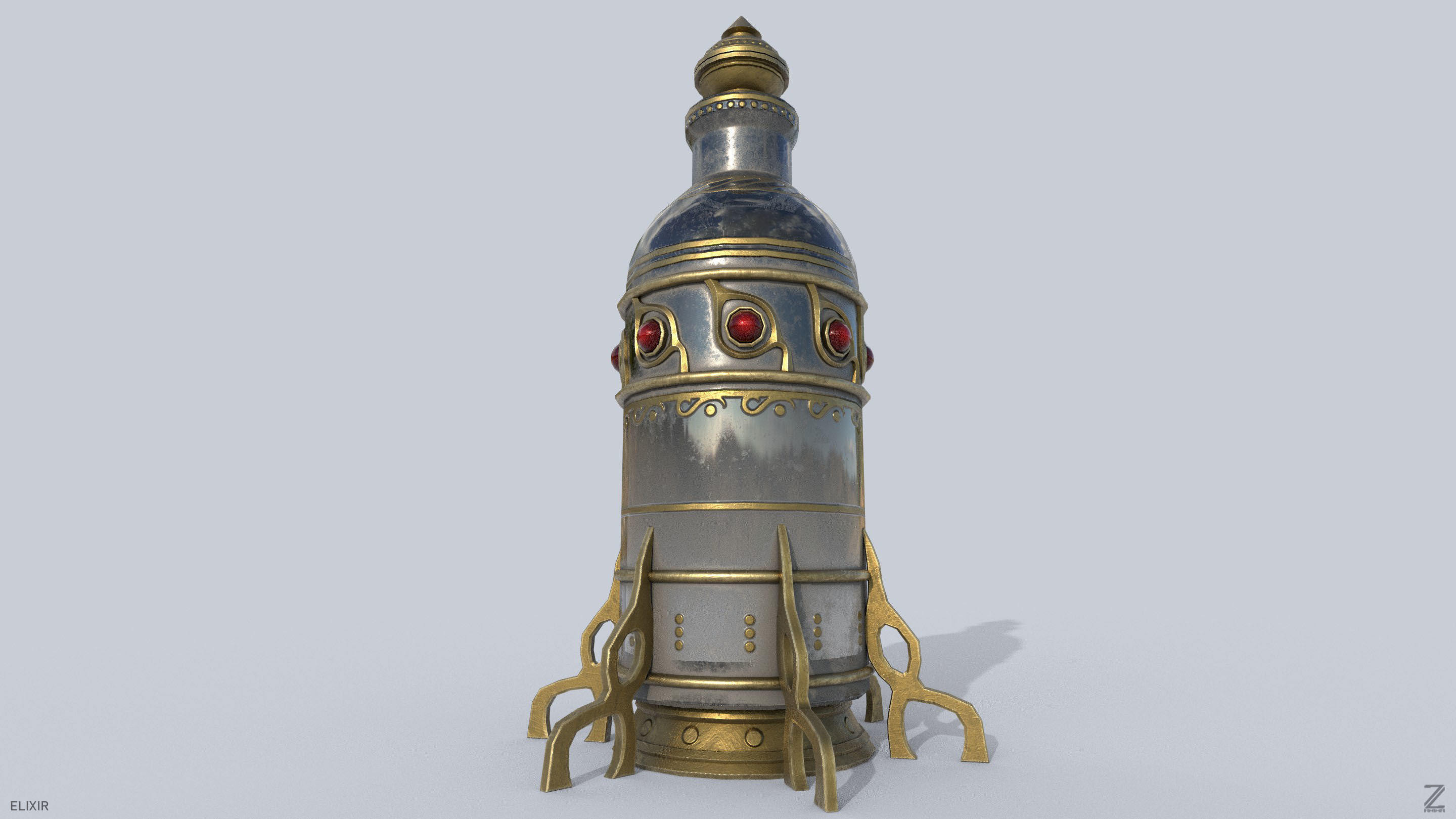 Elixir Low-poly 3D model_5