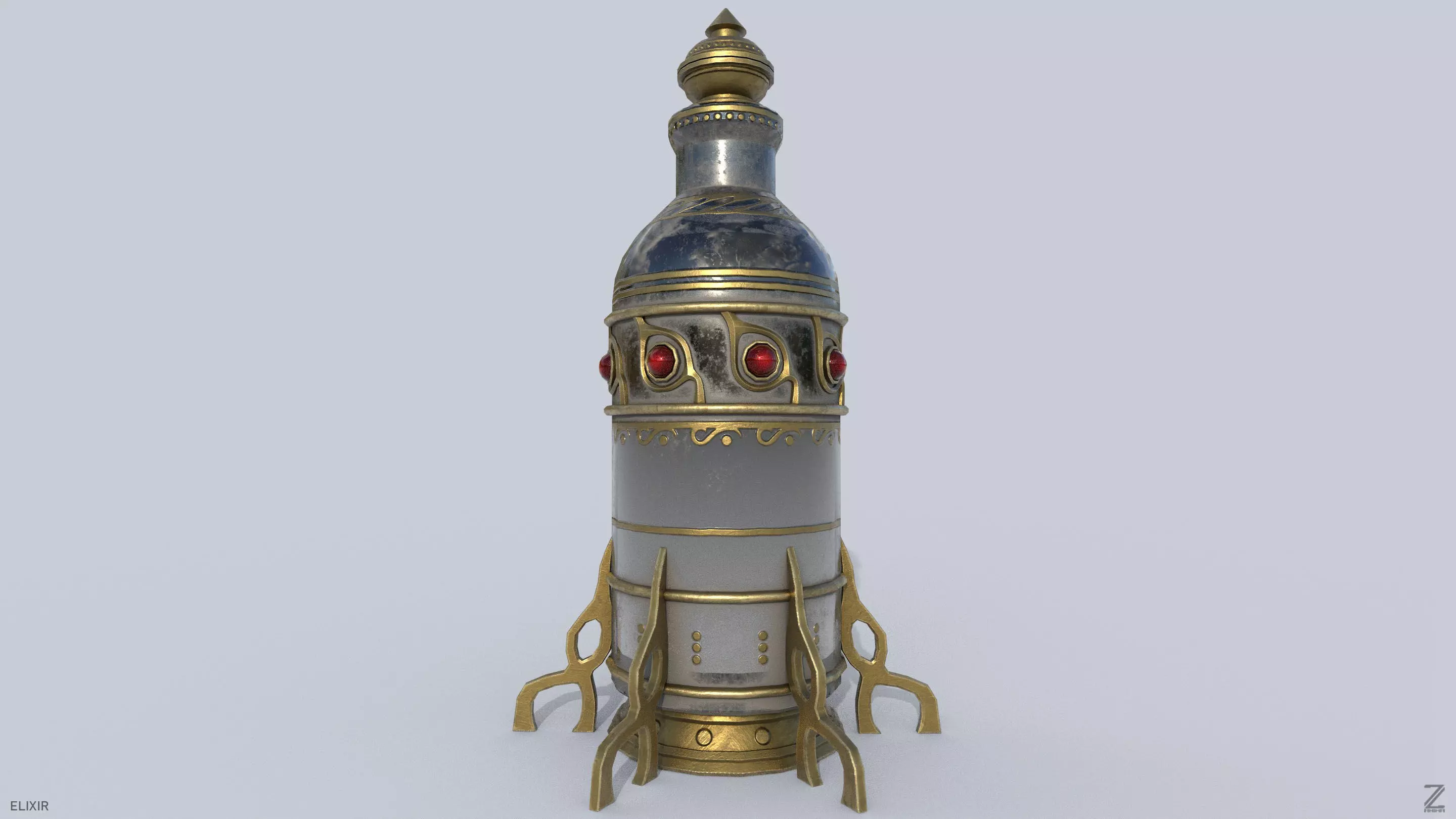 Elixir Low-poly 3D model_0