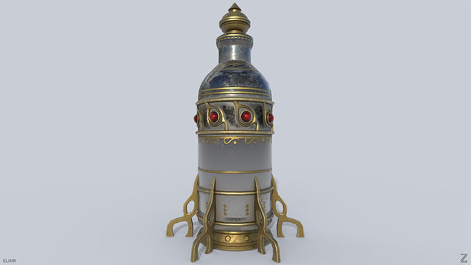 Elixir Low-poly 3D model