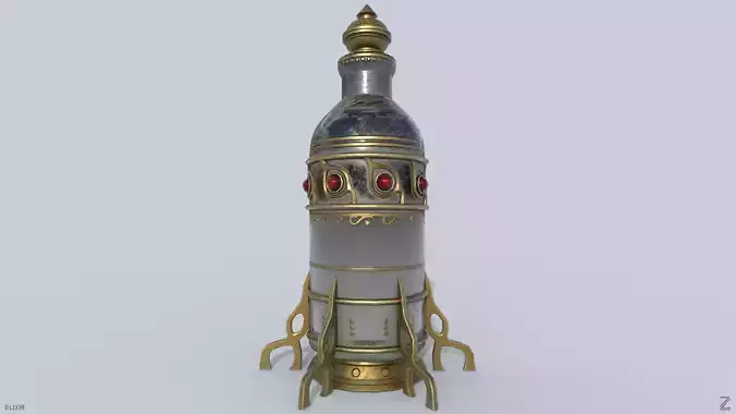 Elixir Low-poly 3D model