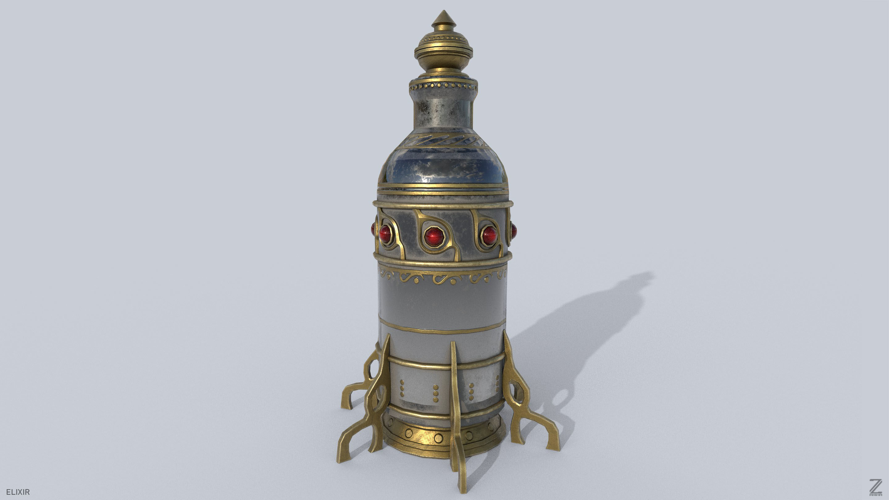 Elixir Low-poly 3D model_2