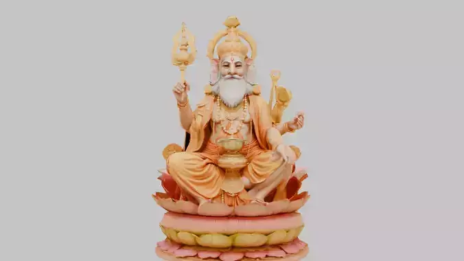 Lord Brahma Hindu God Statue