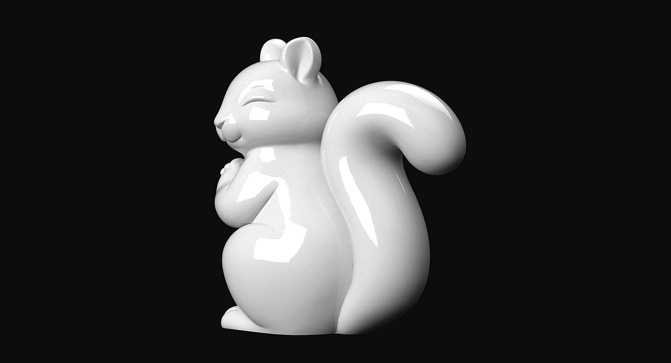 Squirrel 3D print model_3
