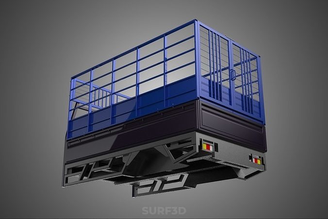 ANIMAL ENCLOSURE CAGE LIVESTOCK CATTLE COW PICKUP CAR TRUCK PEN 3D model