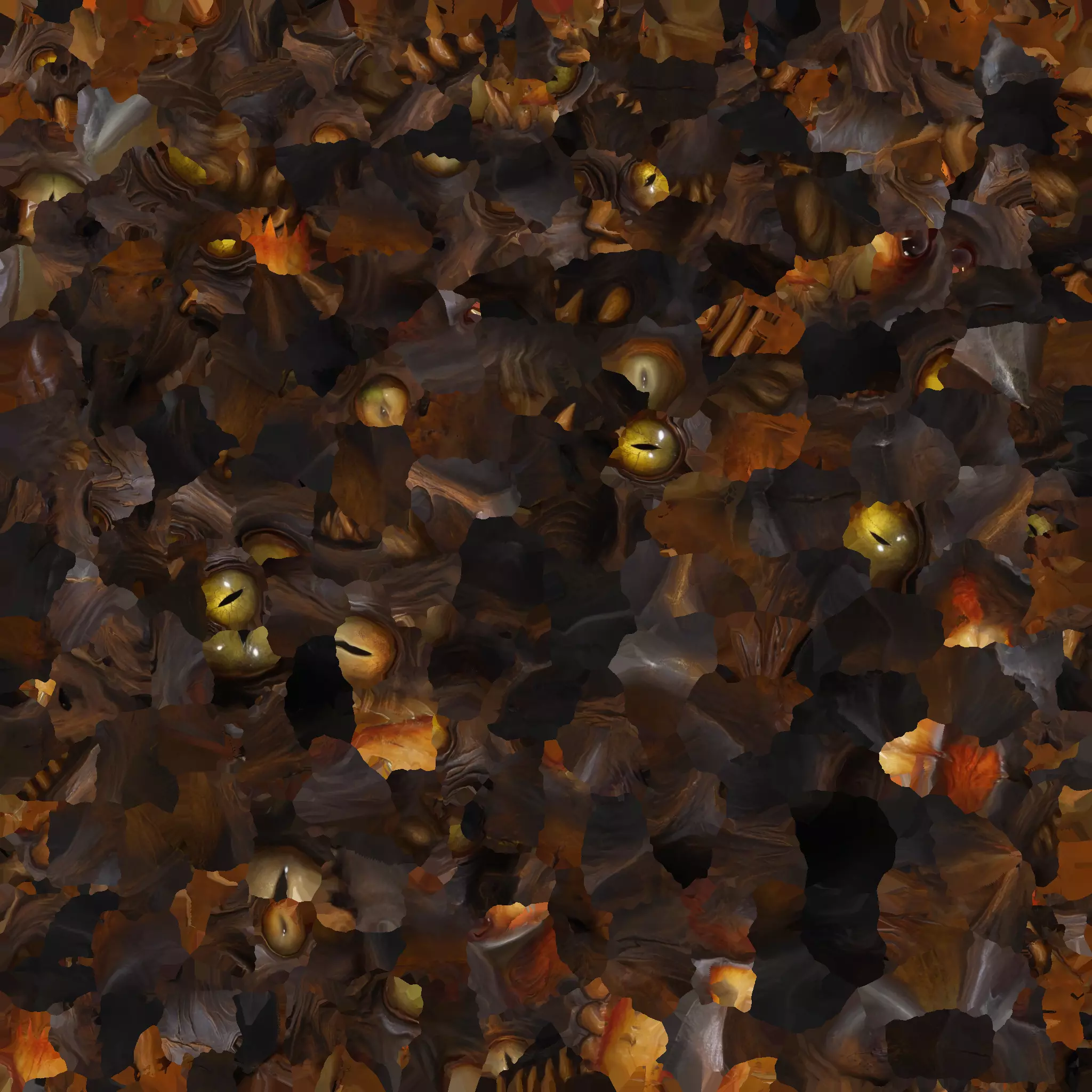 Stylized Demonic Head Low-poly 3D model_9