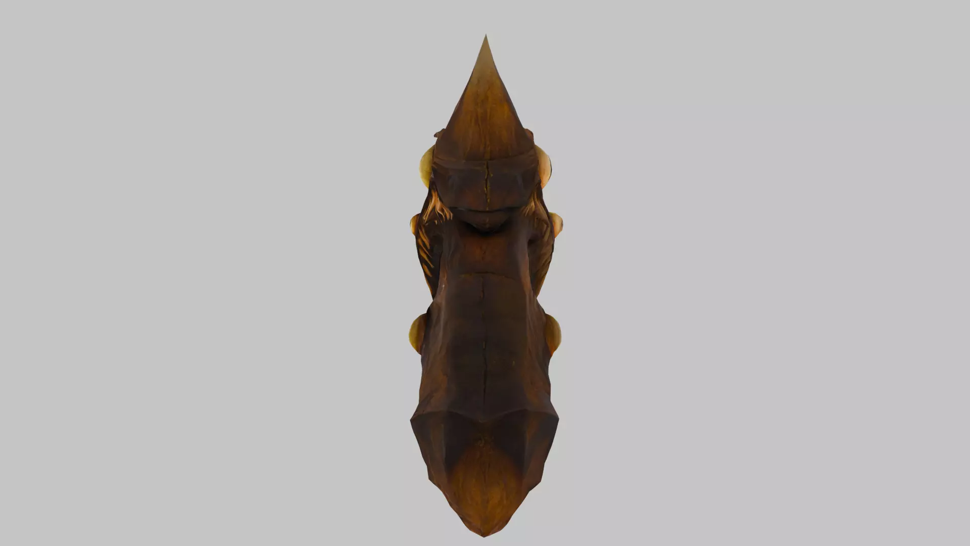 Stylized Demonic Head Low-poly 3D model_6