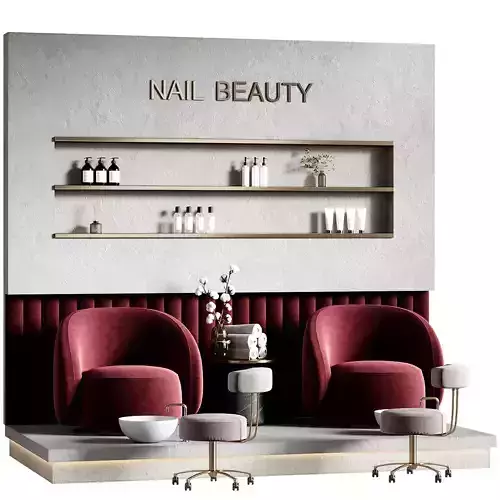 Pedicure area in the beauty salon 07 3D model