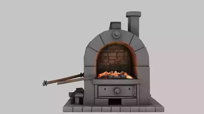 Vintage Kitchen Stove - 3D Model