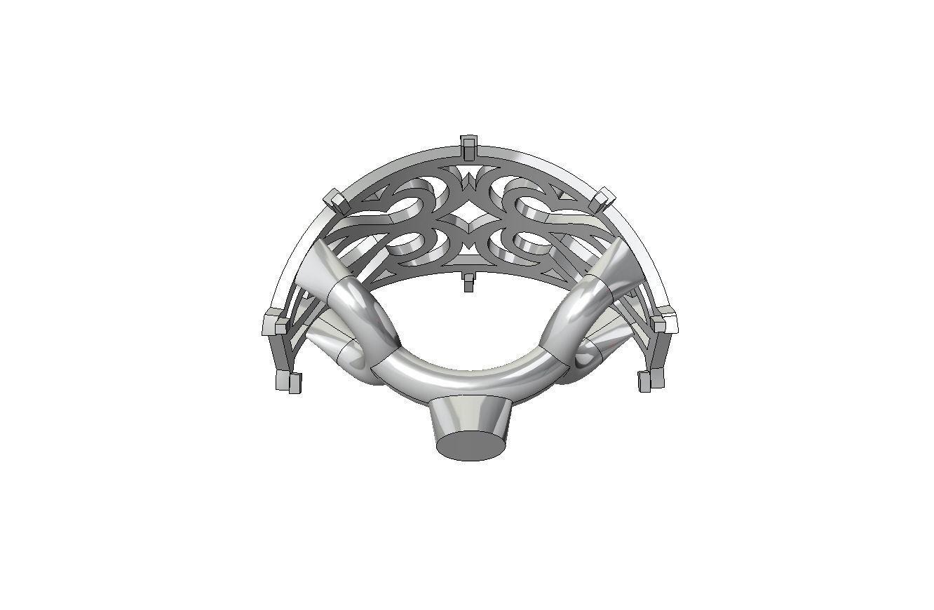 Mens ring with square gemstone 014 3D print model_6