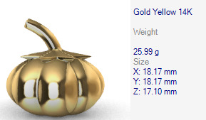 Pumpkin charm necklace vegetable garden pendant haloween  3D print model_33