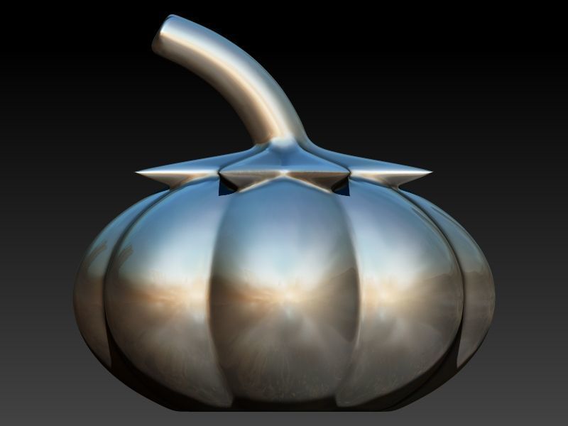 Pumpkin charm necklace vegetable garden pendant haloween  3D print model_35