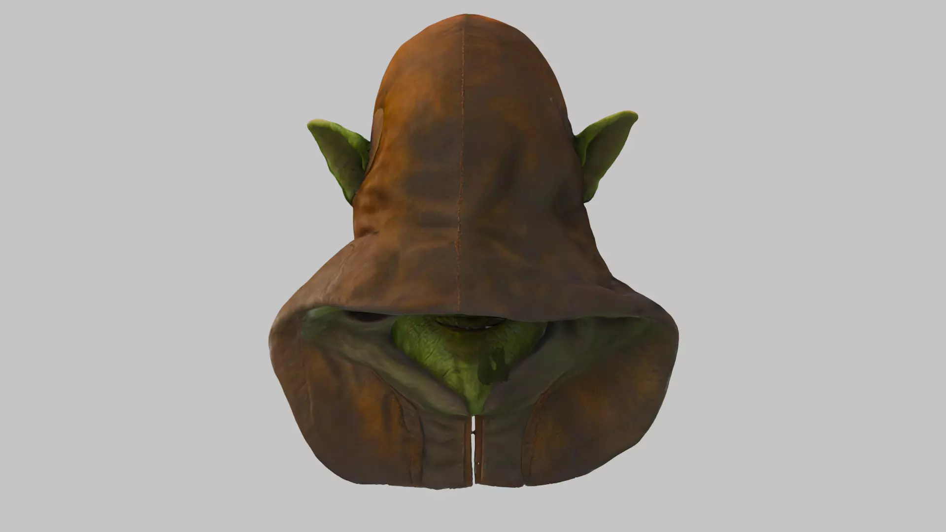 Stylized Goblin Head Low-poly 3D model_4