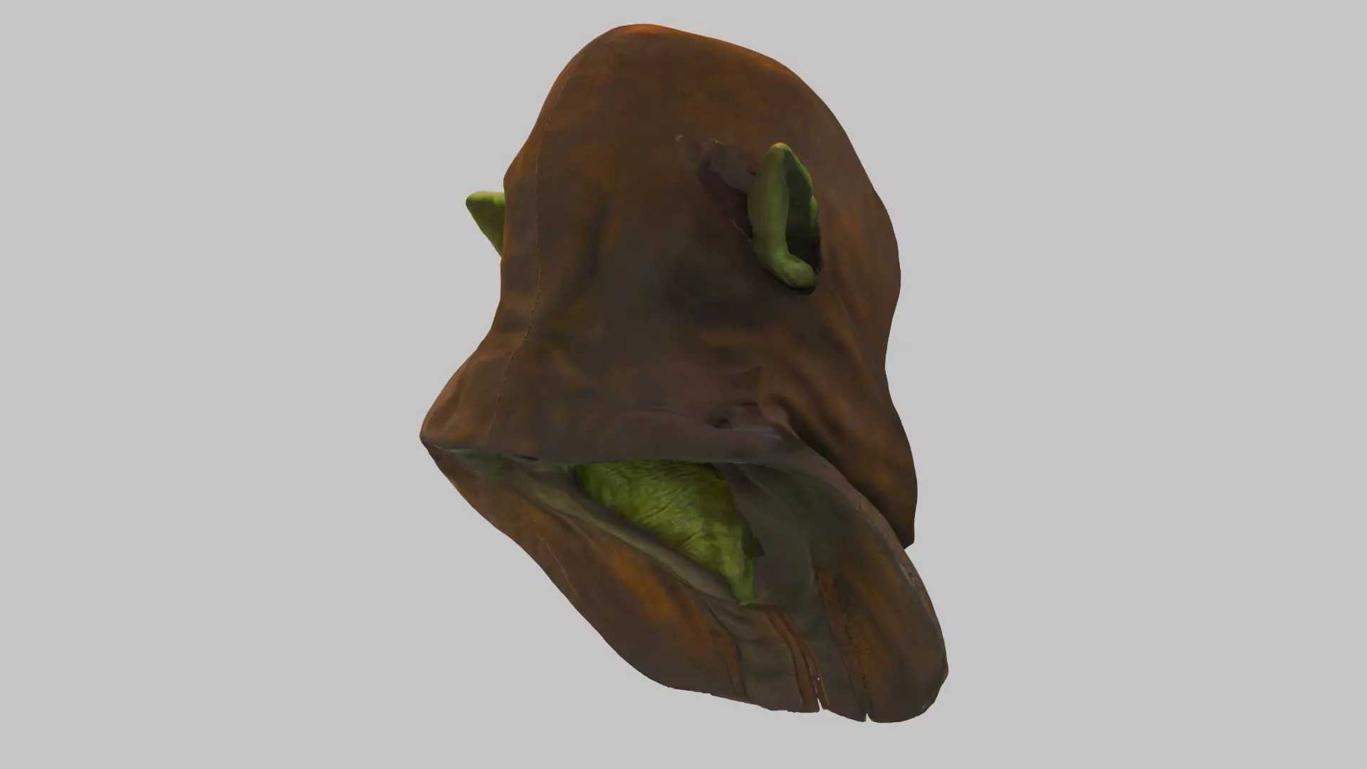 Stylized Goblin Head Low-poly 3D model_3