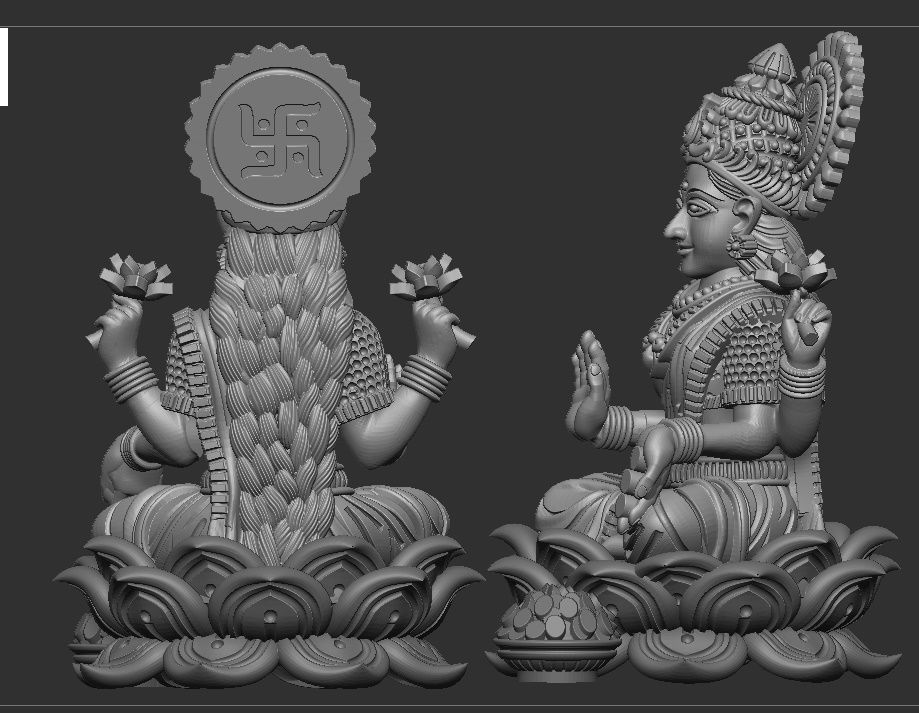 Laxmi ji  3D print model_2