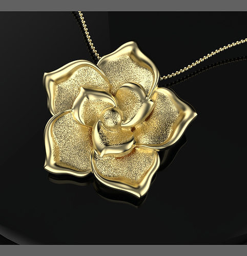 Flower pendant 3D print model