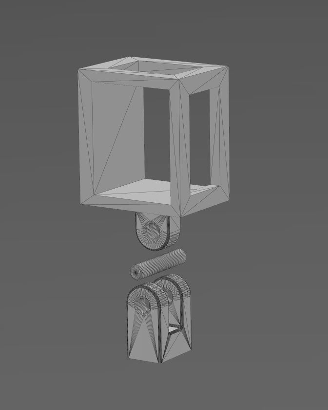 H letter varsity font 12x10x10mm enamel bail link 3D print model_13